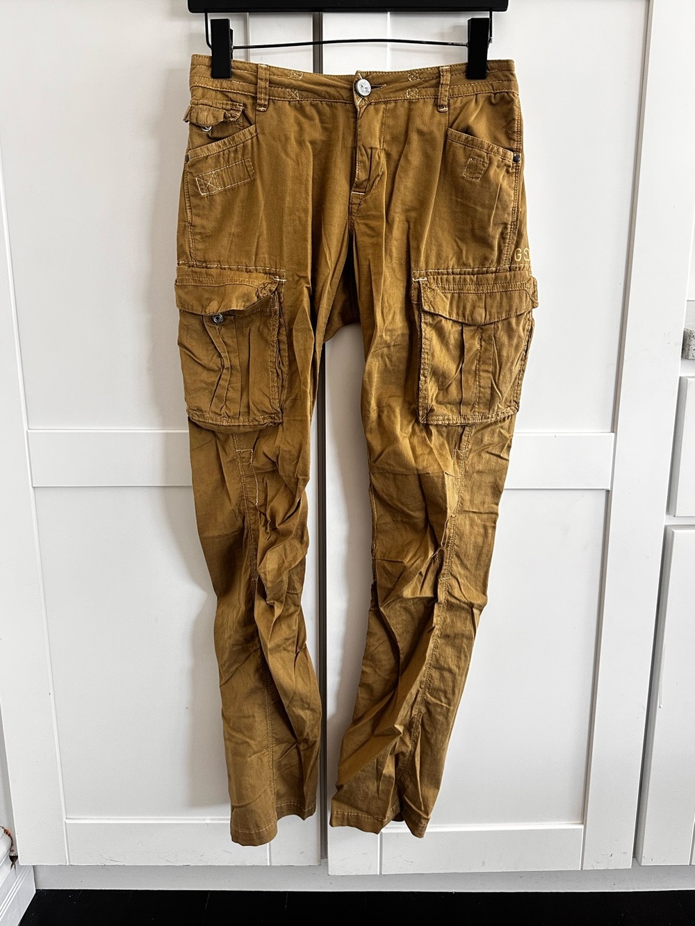 G-Star RAW VINTAGE Mustard Brown Cargo Utility Pants Y2K